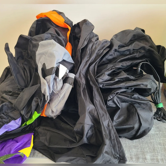 Rare 4 ft tall BLACK CAT WIZARD Airblown Inflatable by Gemmy 2007 Halloween - Picture 2 of 6